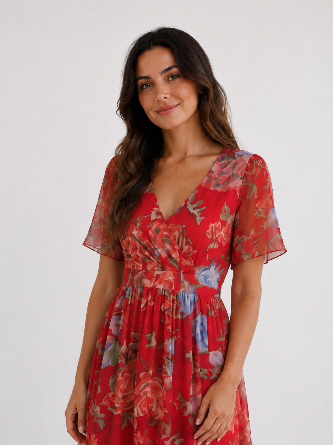 Fiorella™ | Vestido Midi Floral en Gasa