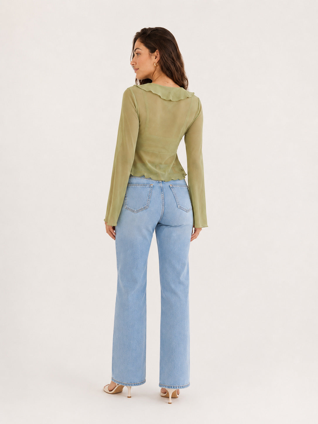Sage™ | Blusa Chifón Volantes con Lazo