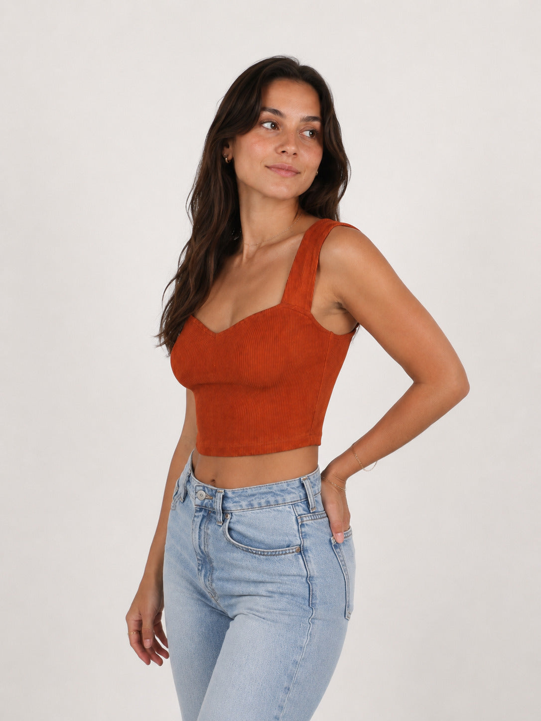 Amber™ | Top Acanalado Sweetheart