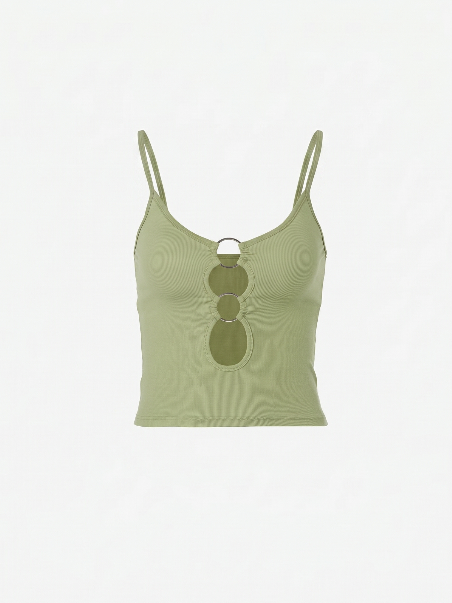 Celeste™ | Top Acanalado con Argollas