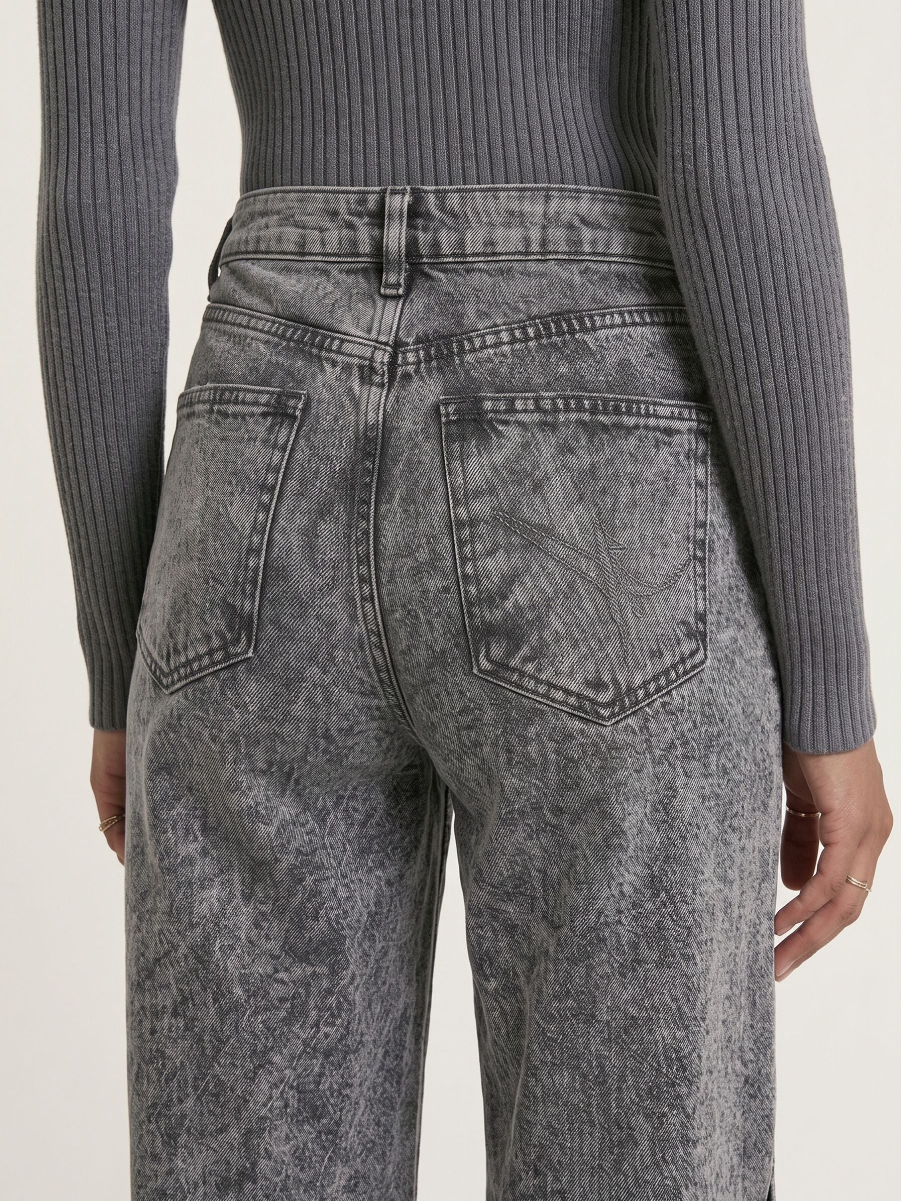 Vera Jean Wide Leg Gris zvcolor:gris