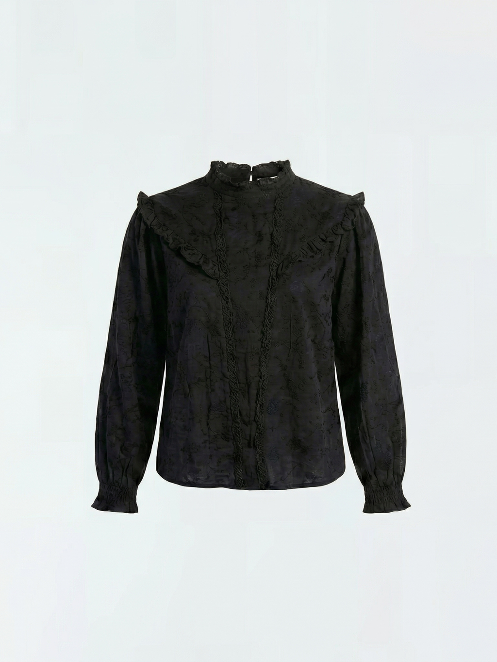Valentina™ Blusa con volantes negro