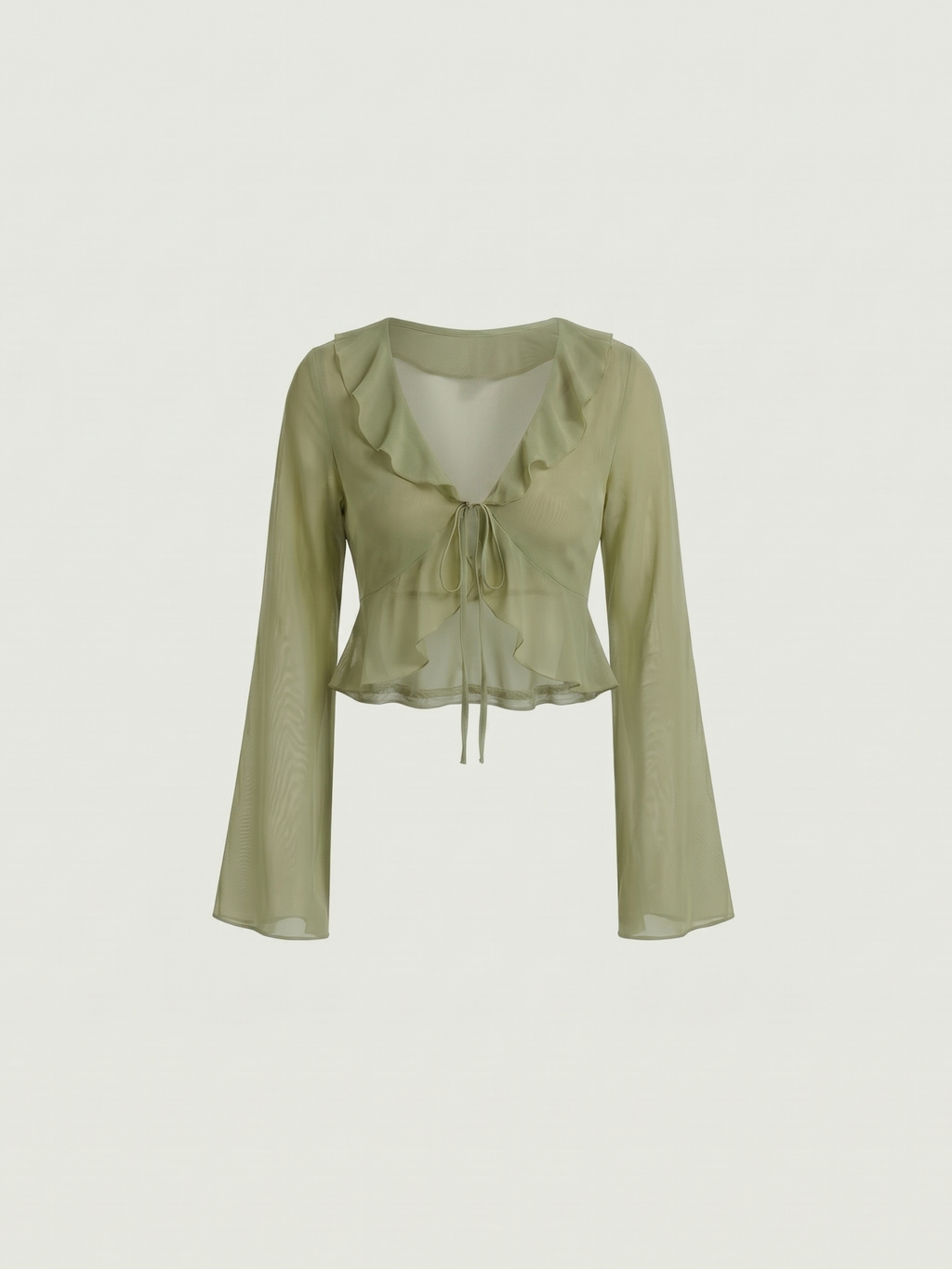 Sage™ | Blusa Chifón Volantes con Lazo