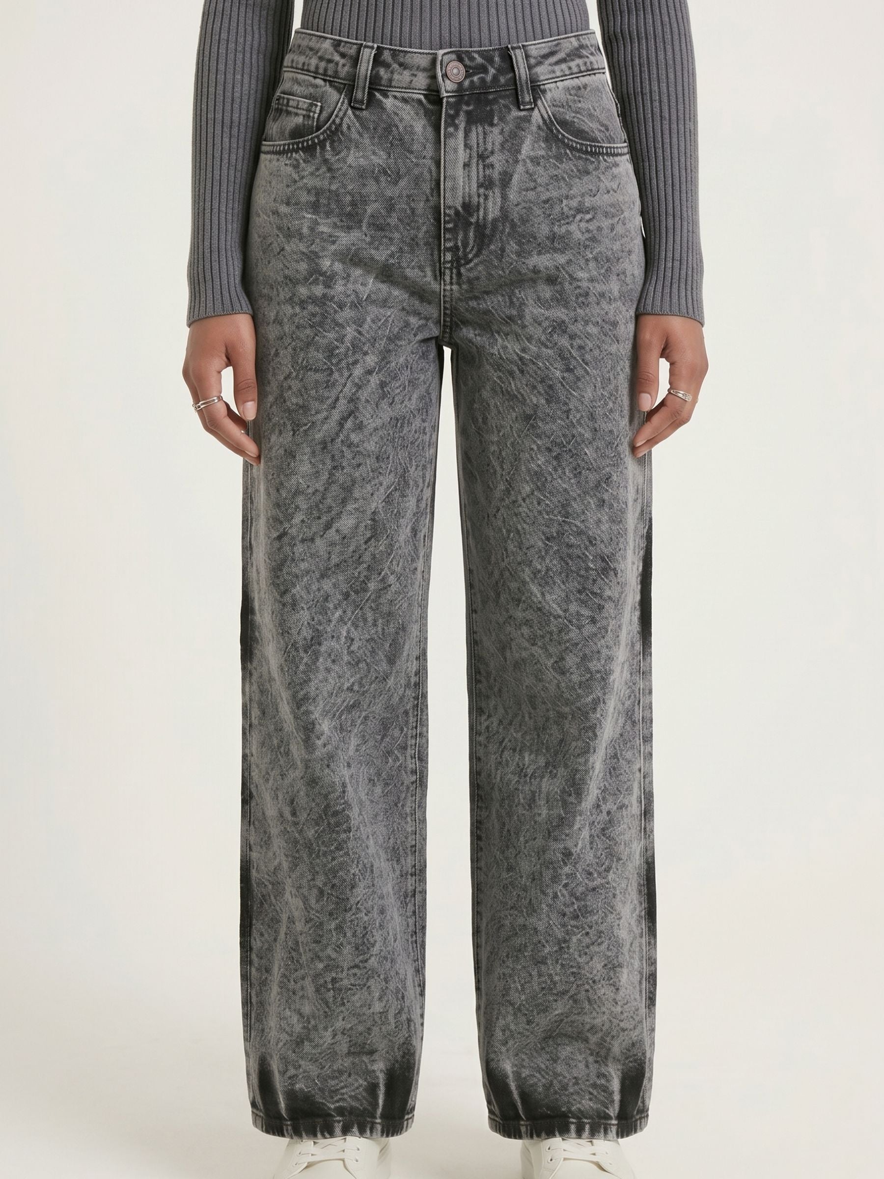 Vera Jean Wide Leg Gris zvcolor:gris