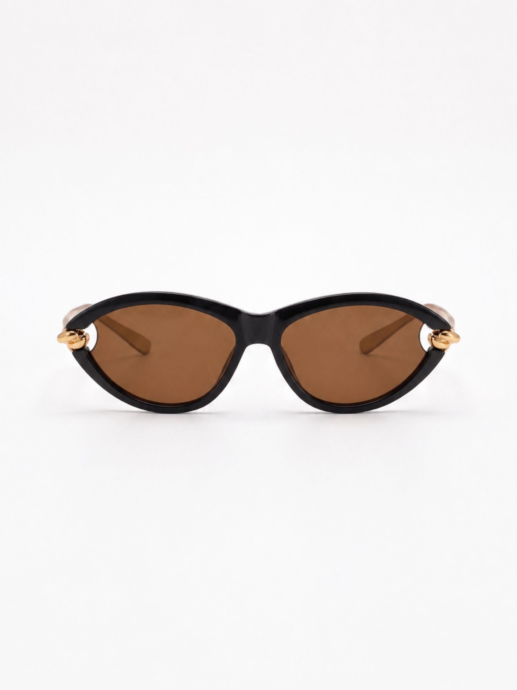 Elysse™ | Gafas de Sol Oval Negro y Oro