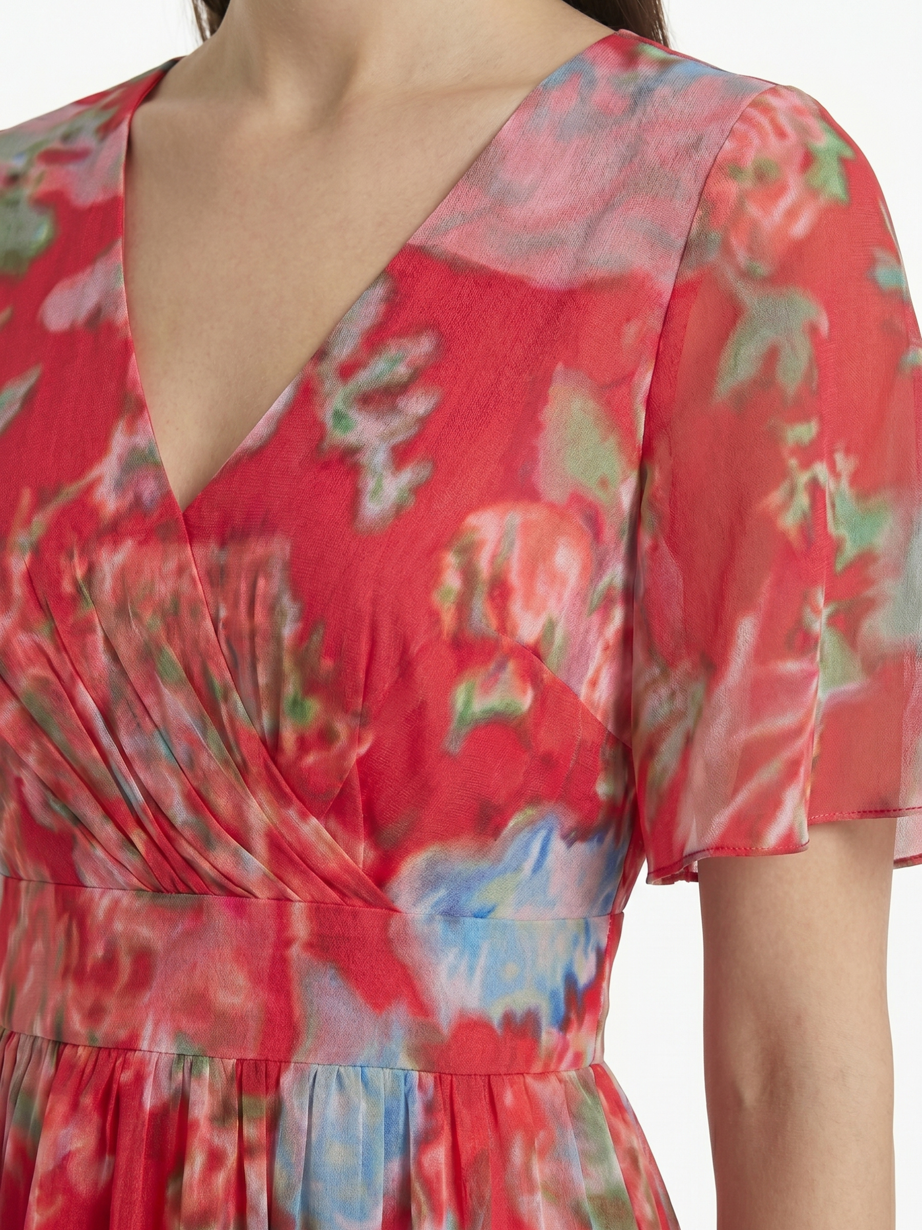 Valentina™ – Vestido Midi Floral en Gasa