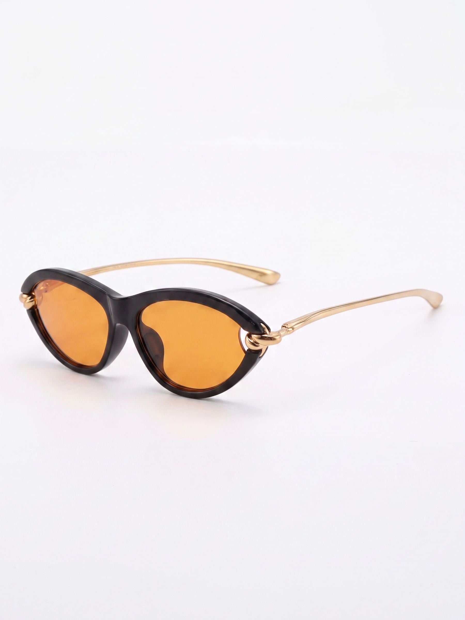 Elysse™ | Gafas de Sol Oval Negro y Oro