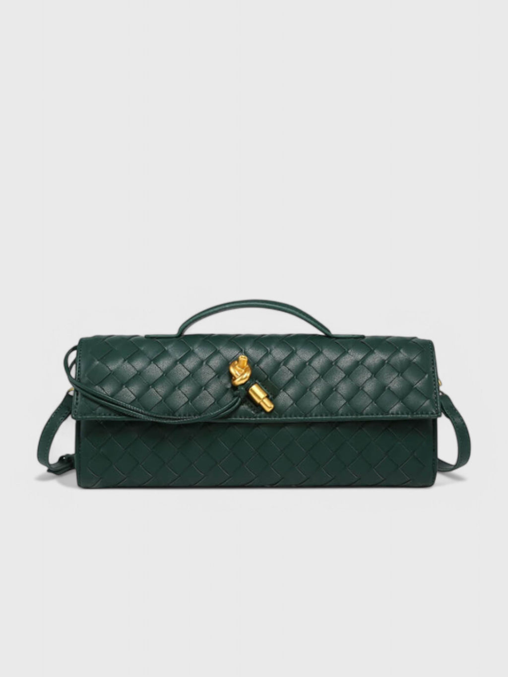MELANIE™ | Clutch con Detalle de Nudo Dorado
