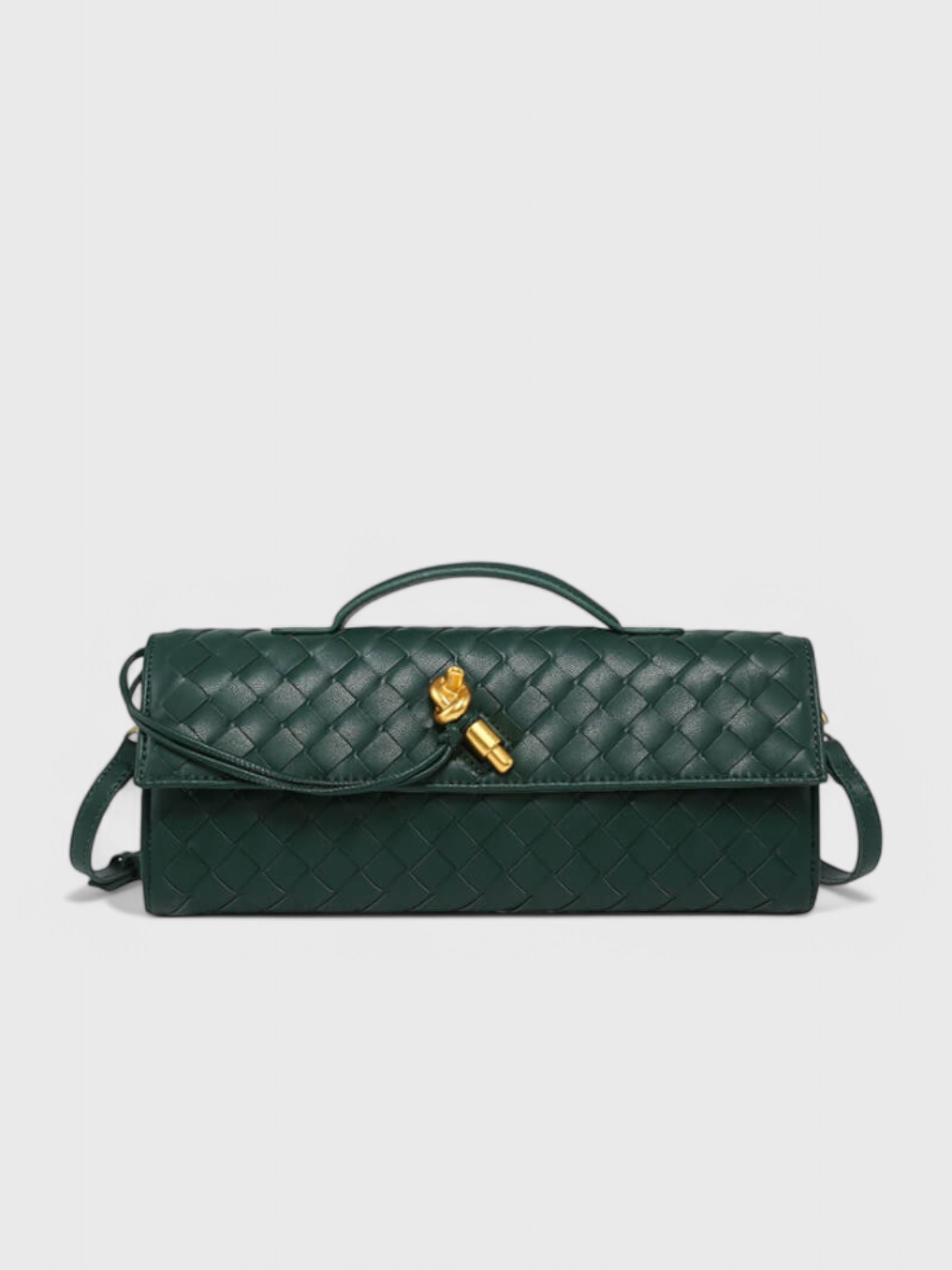 MELANIE™ | Clutch con Detalle de Nudo Dorado