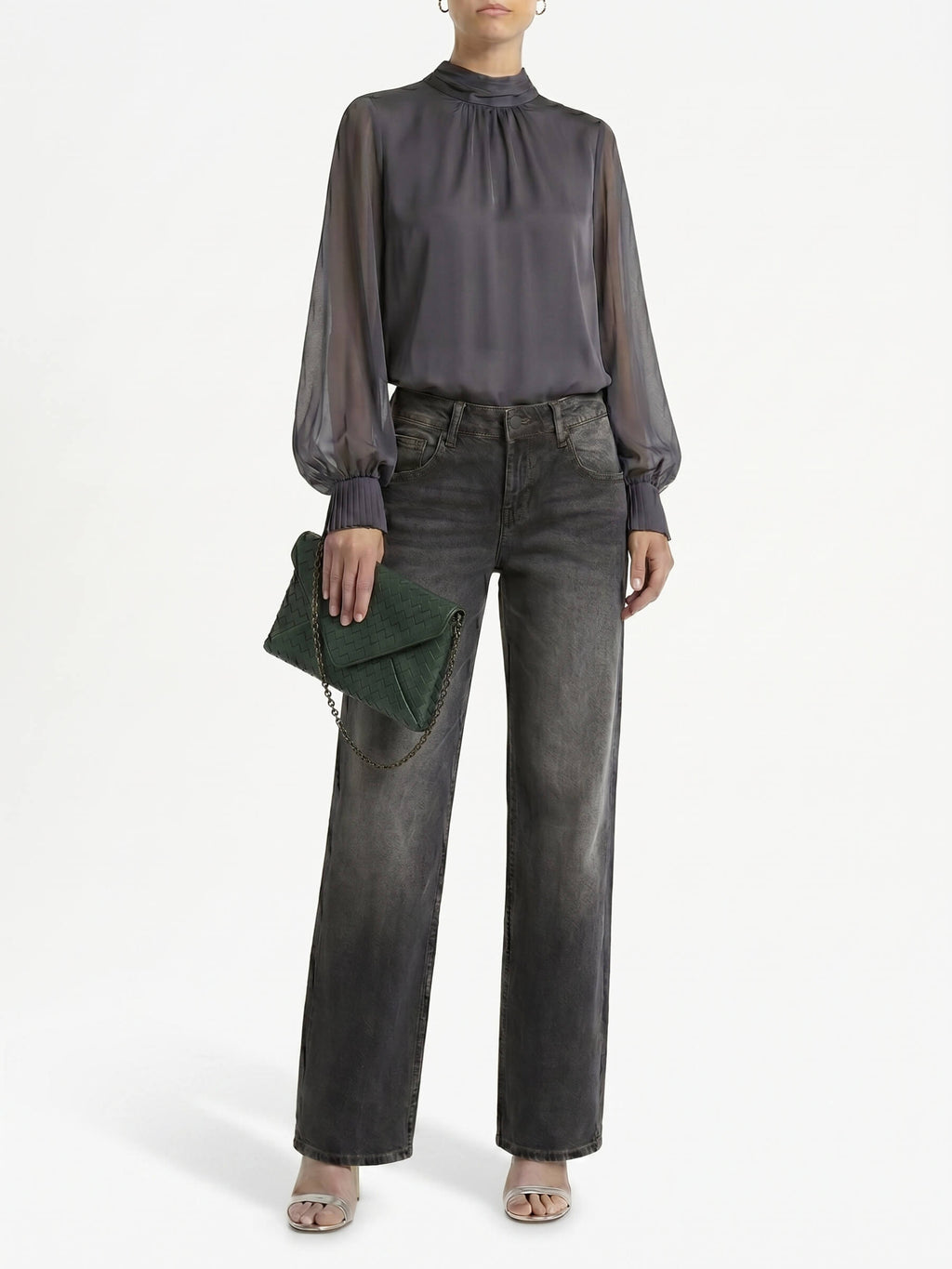 Nasley™ Jean Carbón Wide Leg