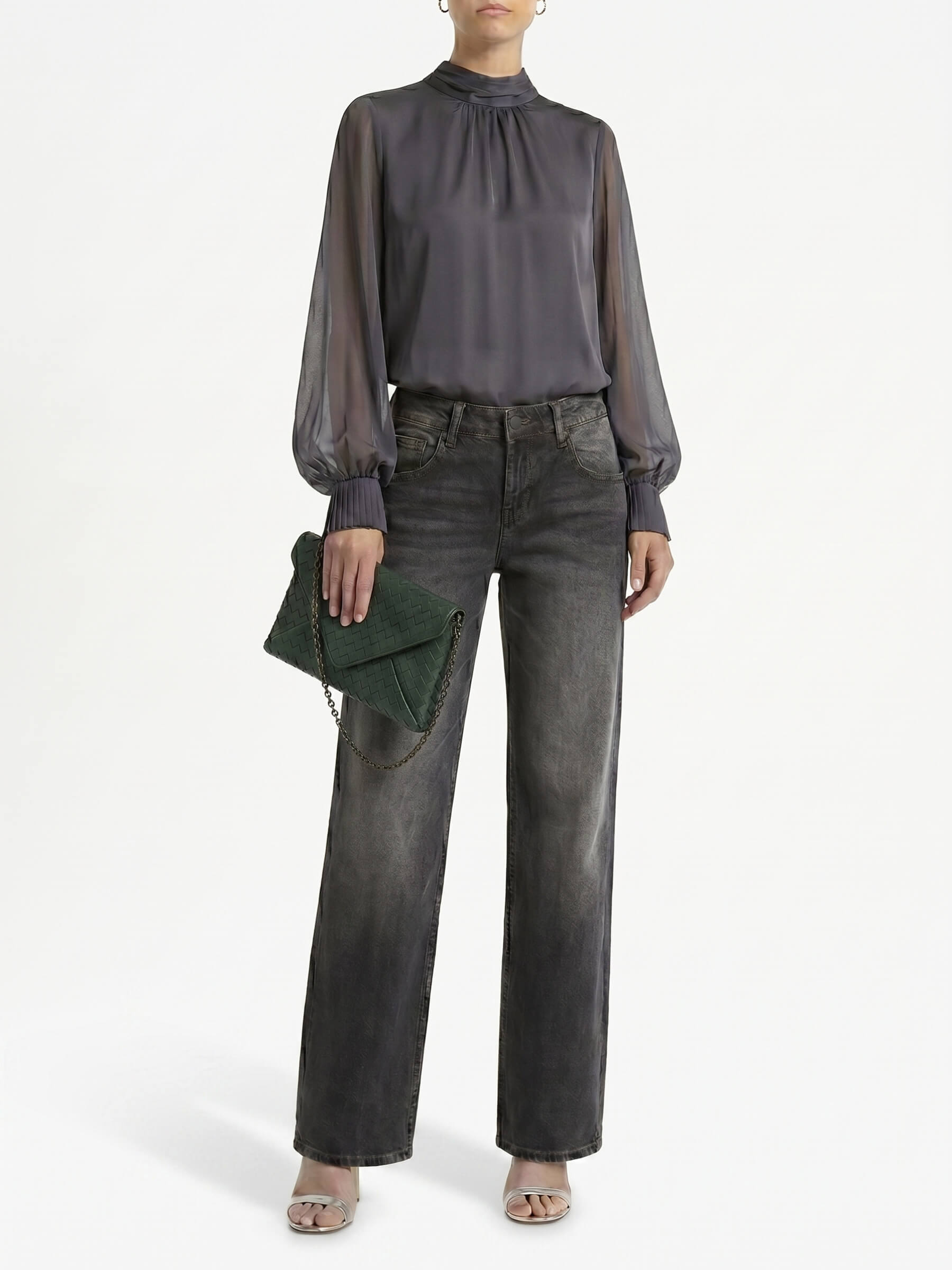 Nasley™ Jean Carbón Wide Leg