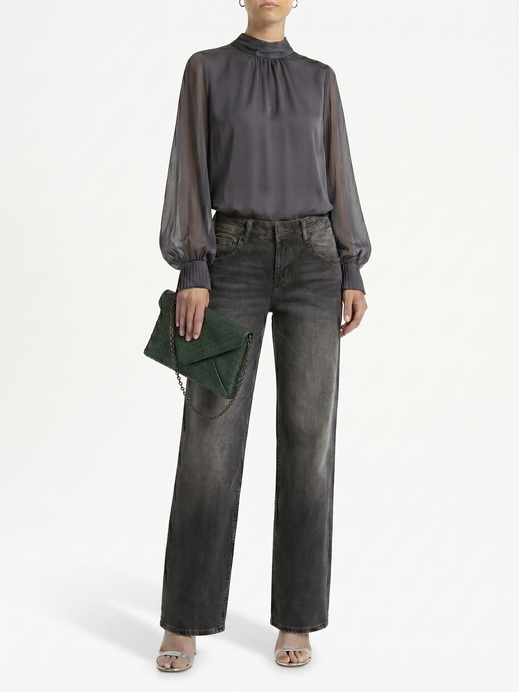 Nasley™ Jean Carbón Wide Leg