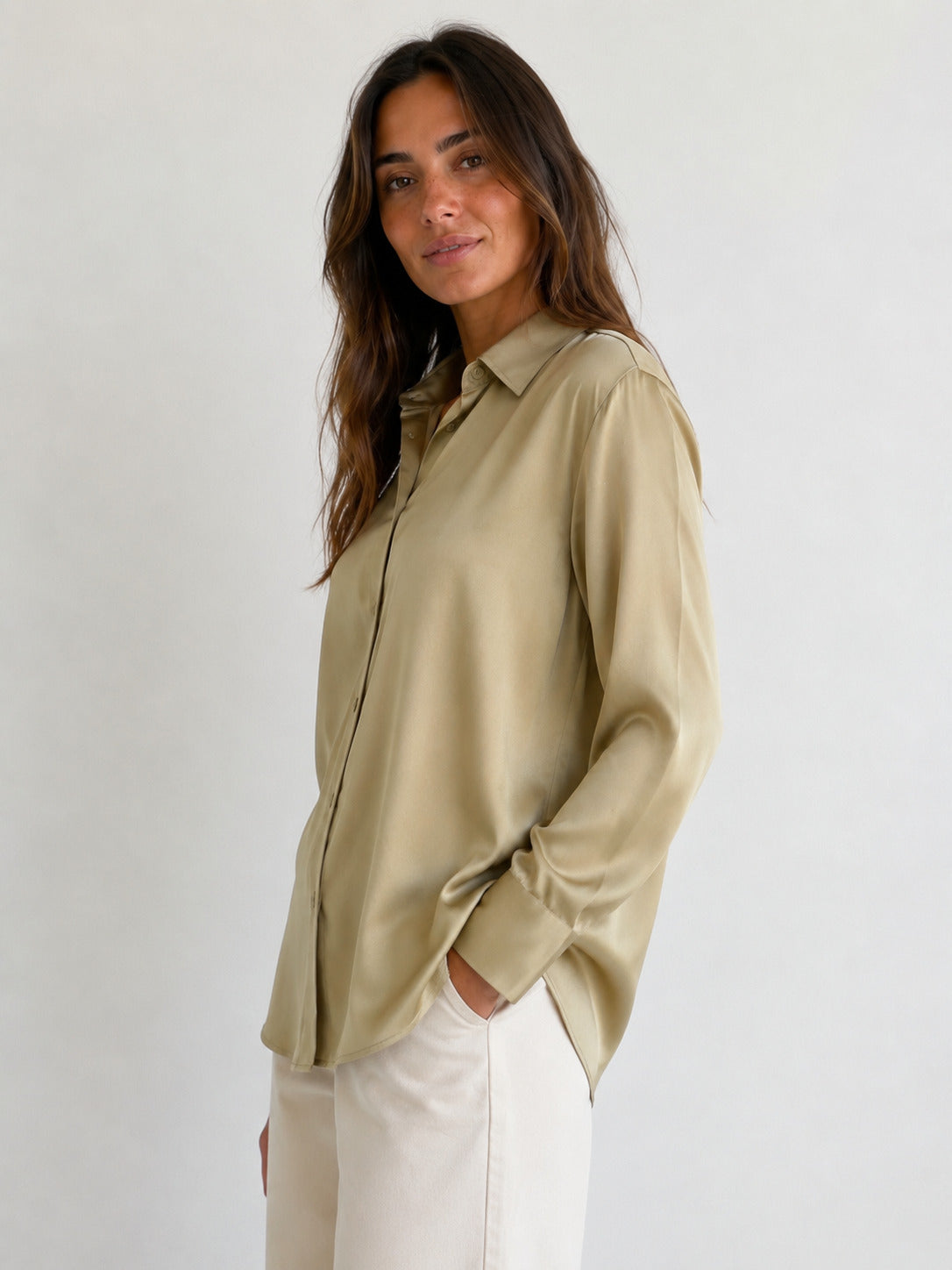 Aida Camisa Beige zvcolor:sage green