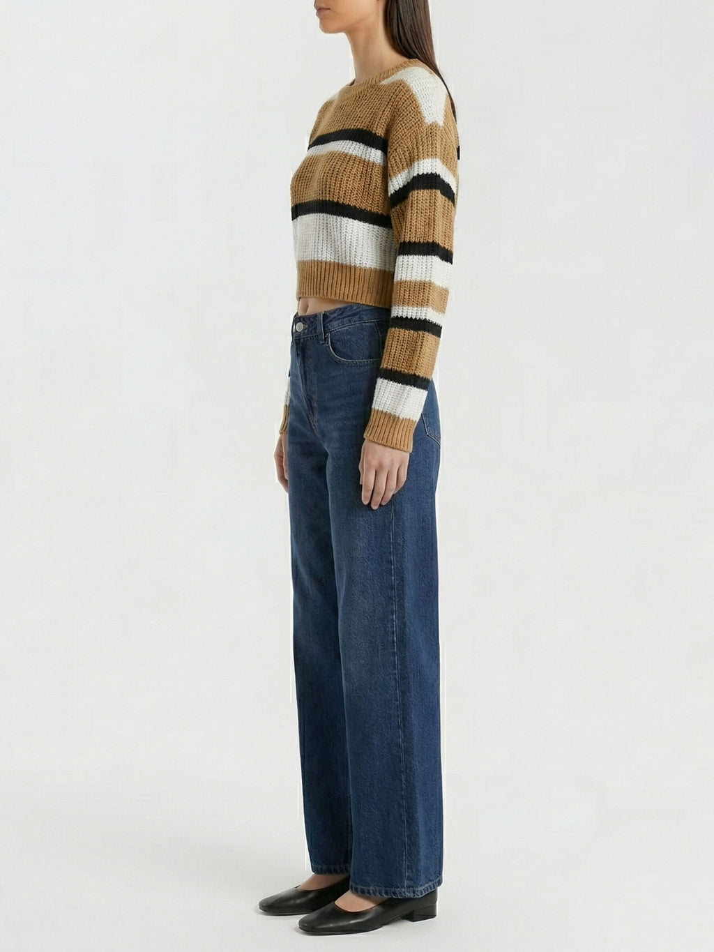Zarafet™ Sweater Crop a Rayas