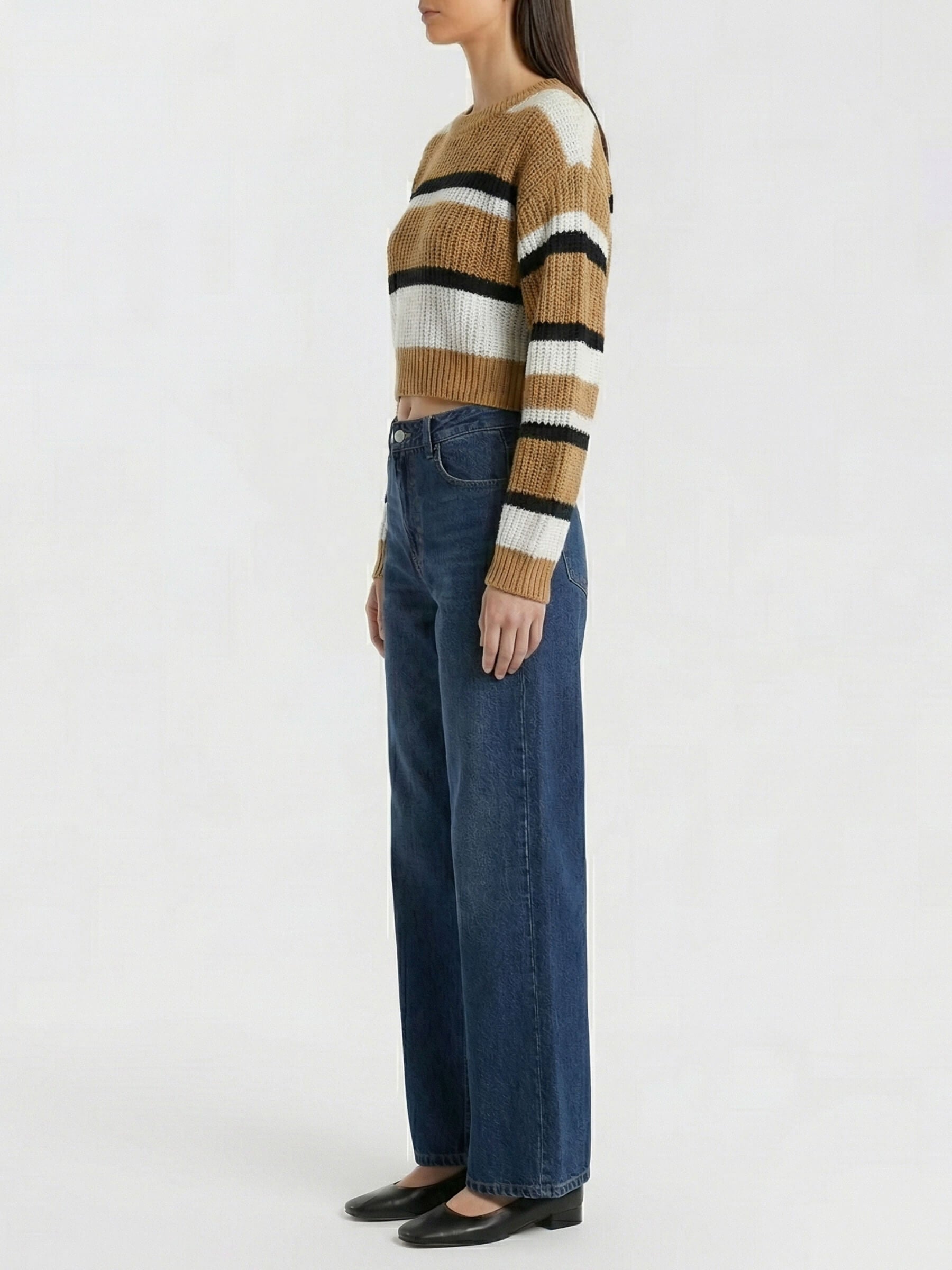 Zarafet™ Sweater Crop a Rayas