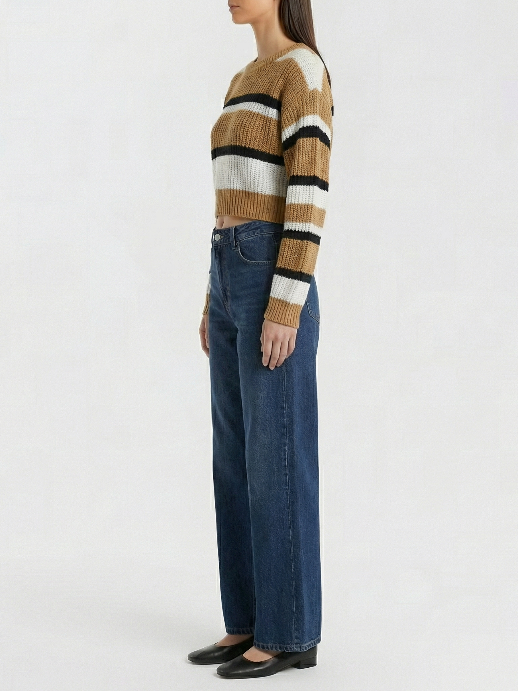 Zarafet™ Sweater Crop a Rayas