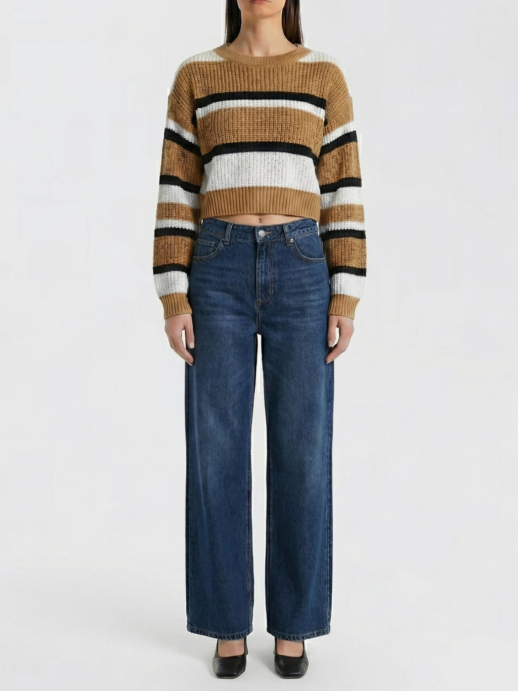 Zarafet™ Sweater Crop a Rayas
