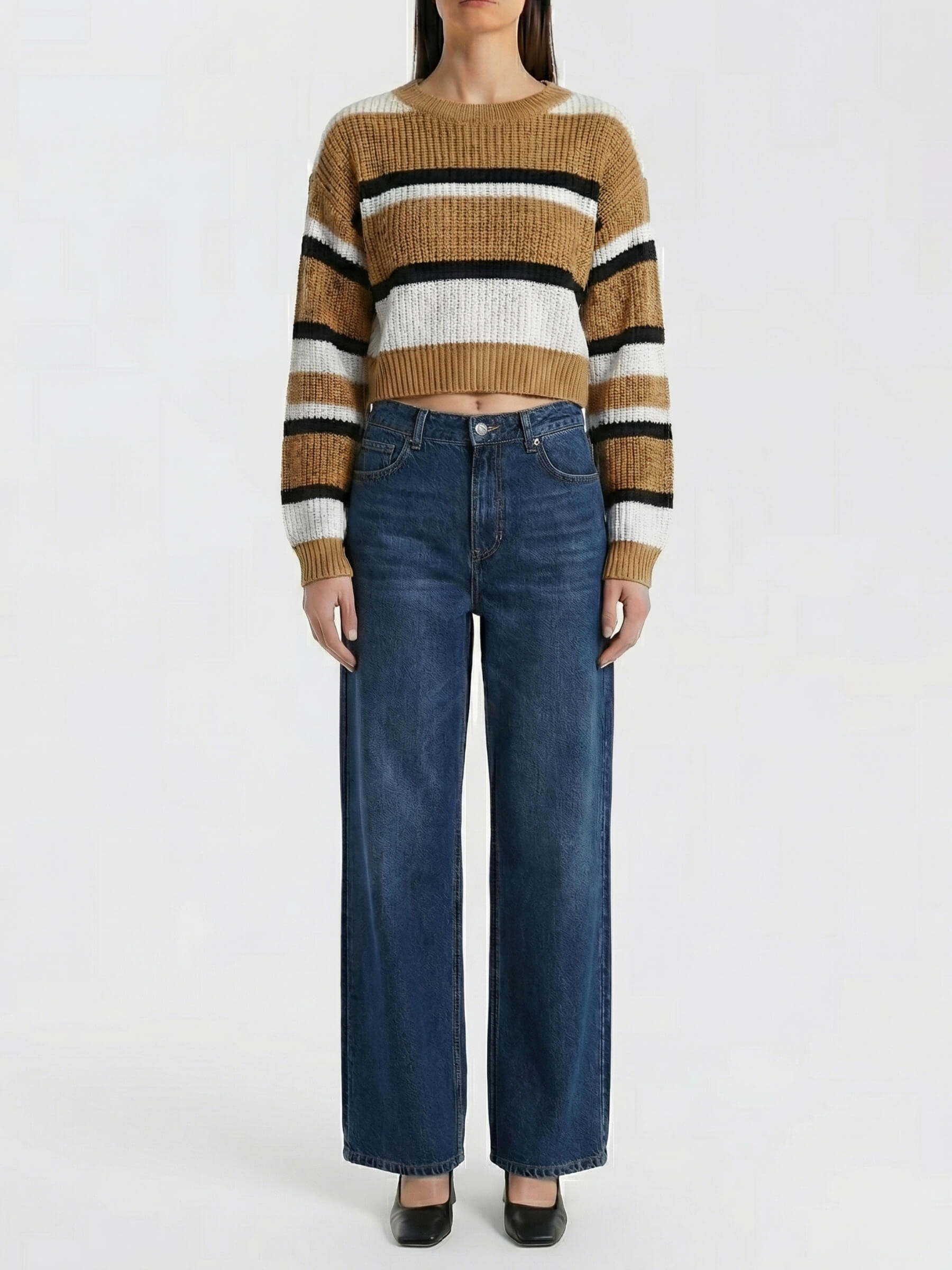 Zarafet™ Sweater Crop a Rayas