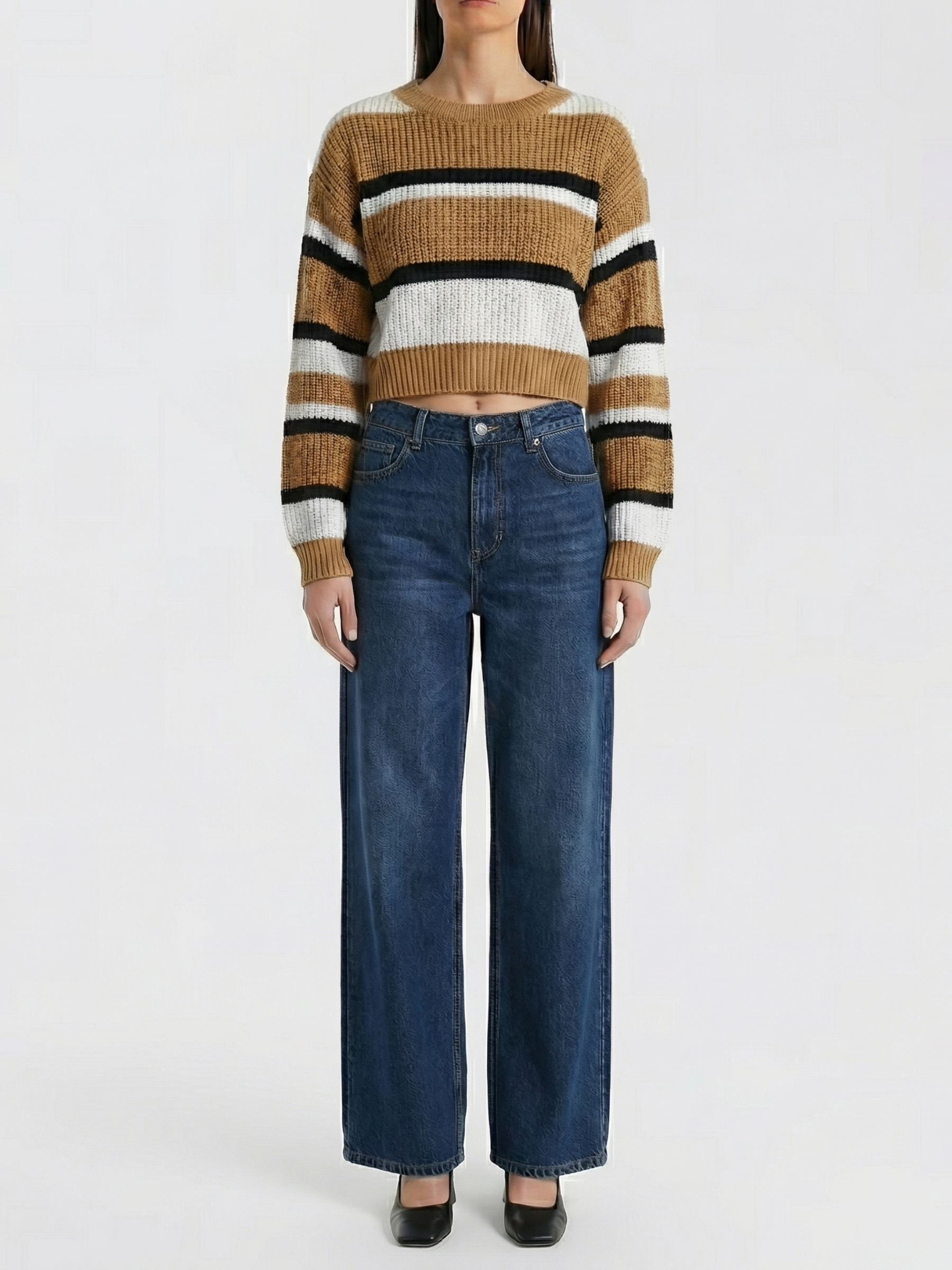 Zarafet™ Sweater Crop a Rayas