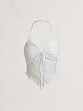 Daisy™ | Top Halter Bordado con Lazo