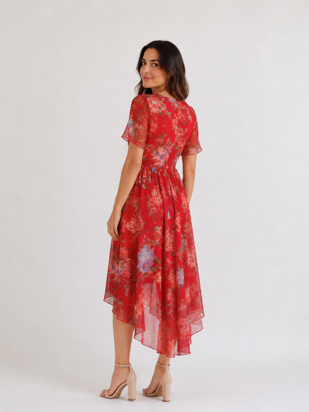 Fiorella™ | Vestido Midi Floral en Gasa