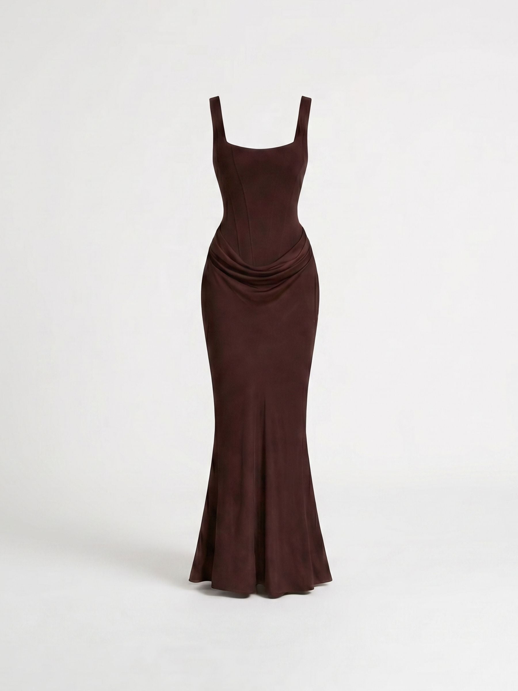 LEONOR Vestido maxi Café zvcolor:cafe