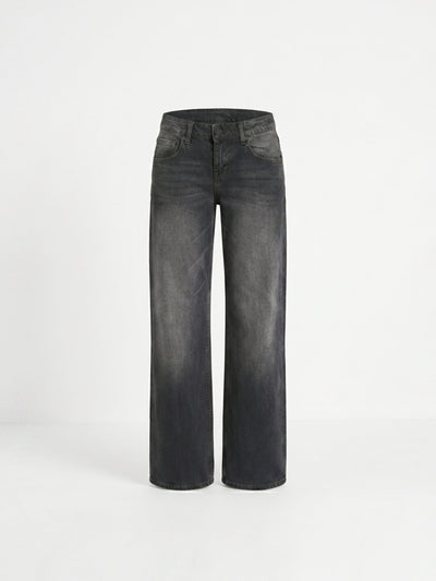 Nasley™ | Jean Carbón Wide Leg