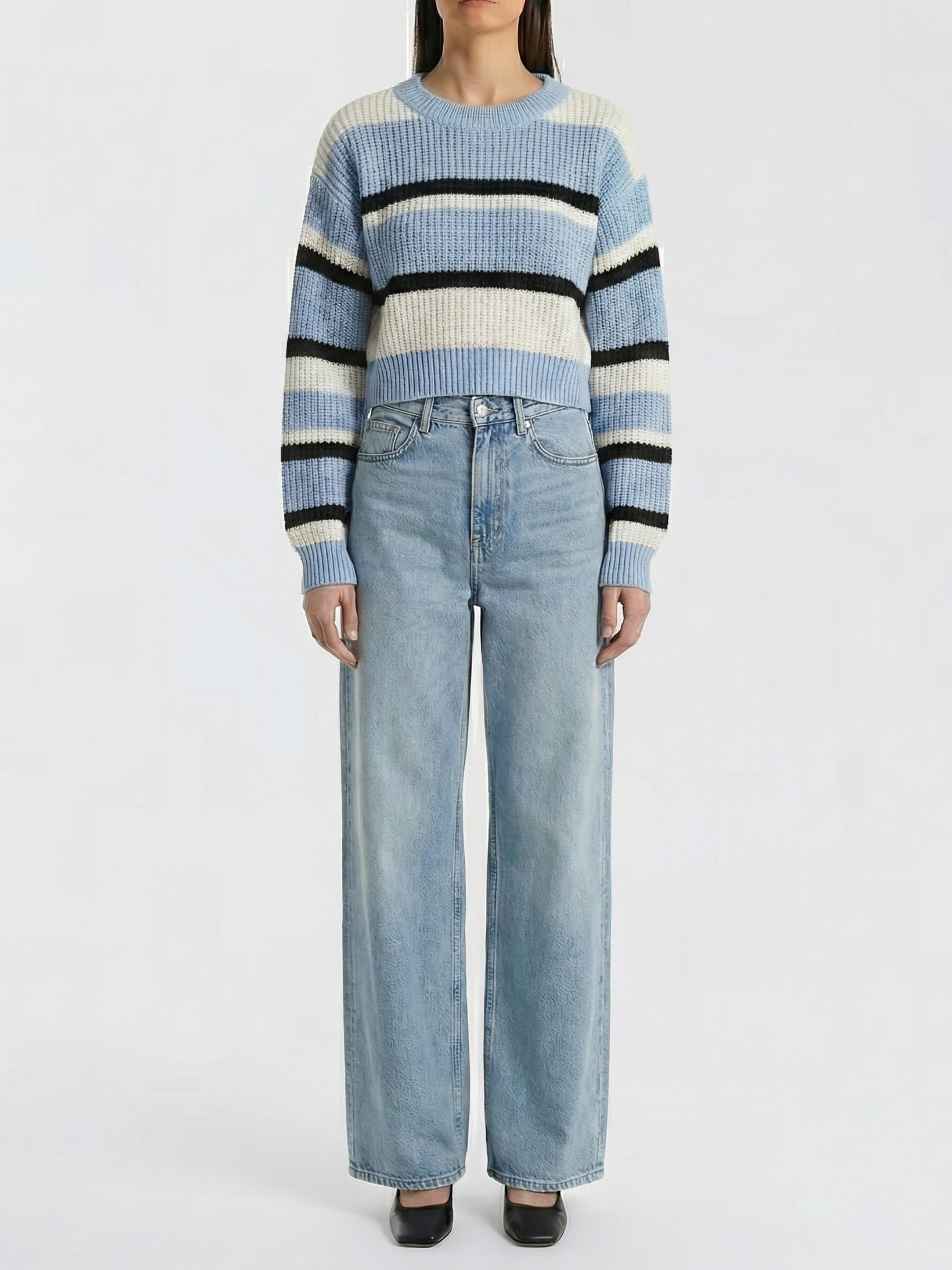 Zarafet™ Sweater Crop a Rayas