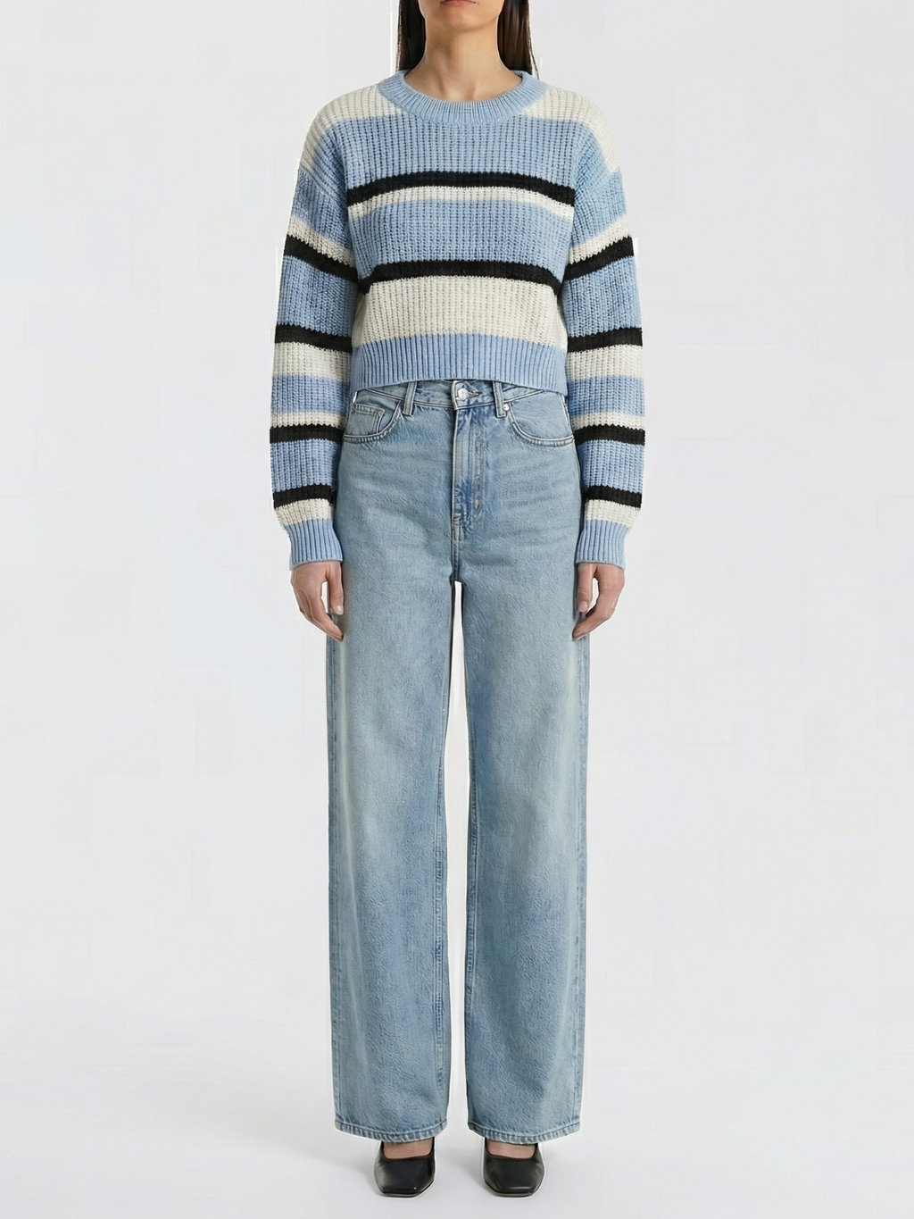 Zarafet™ Sweater Crop a Rayas