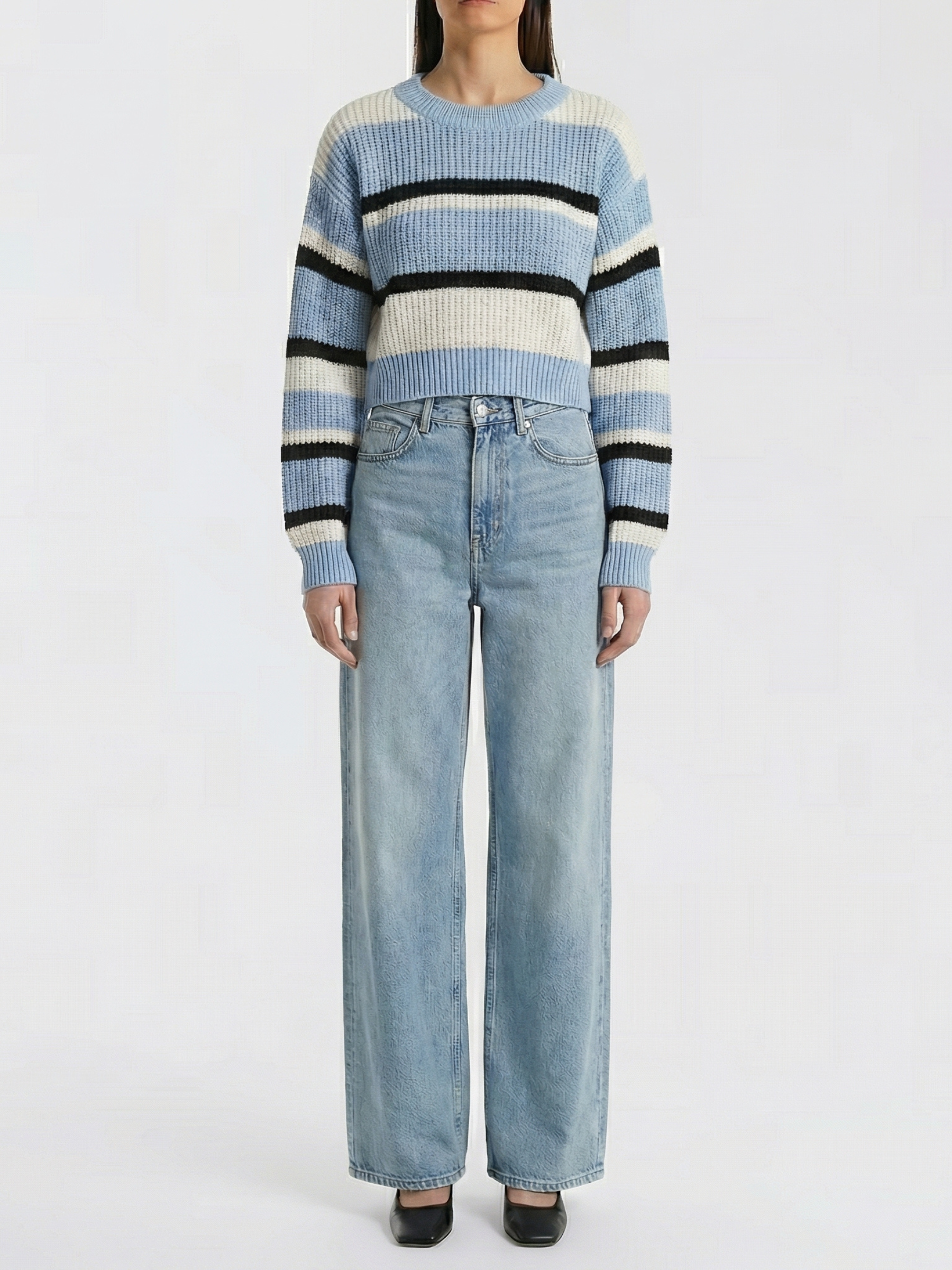 Zarafet™ Sweater Crop a Rayas