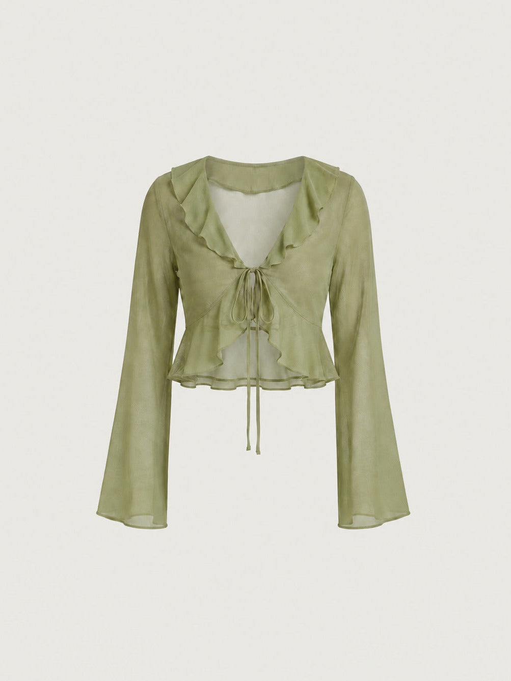 Sage™ | Blusa Chifón Volantes con Lazo
