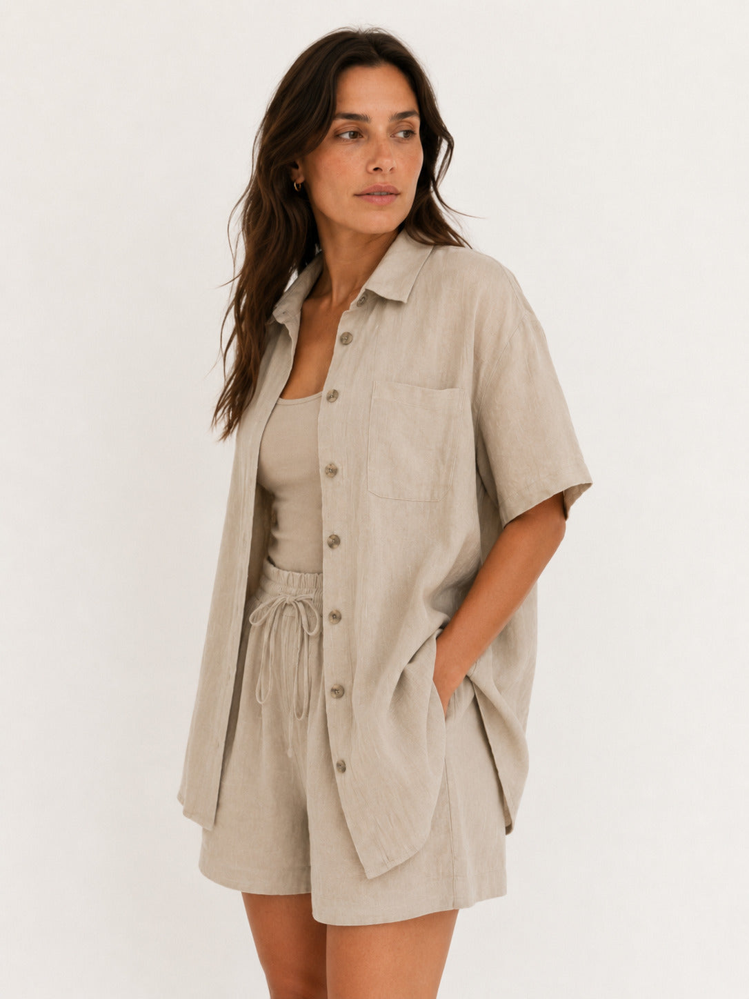 Sofía™ | Conjunto de Lino Beige