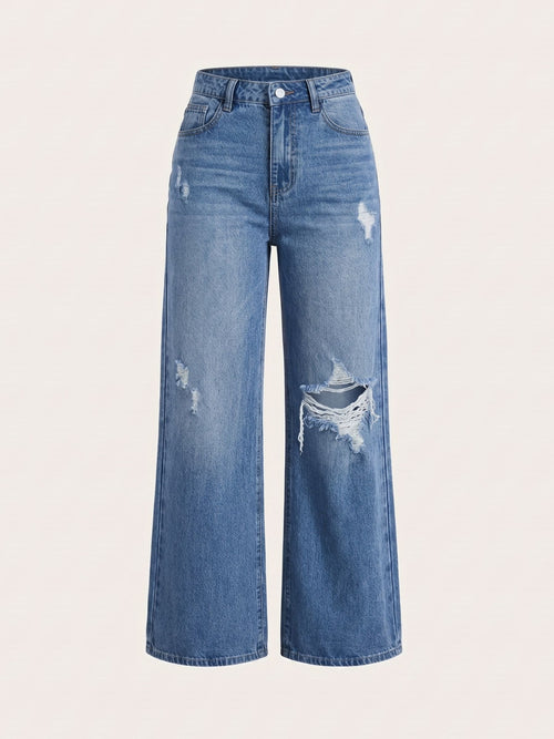 Alba Jean Wide Leg Azul zvcolor:azul