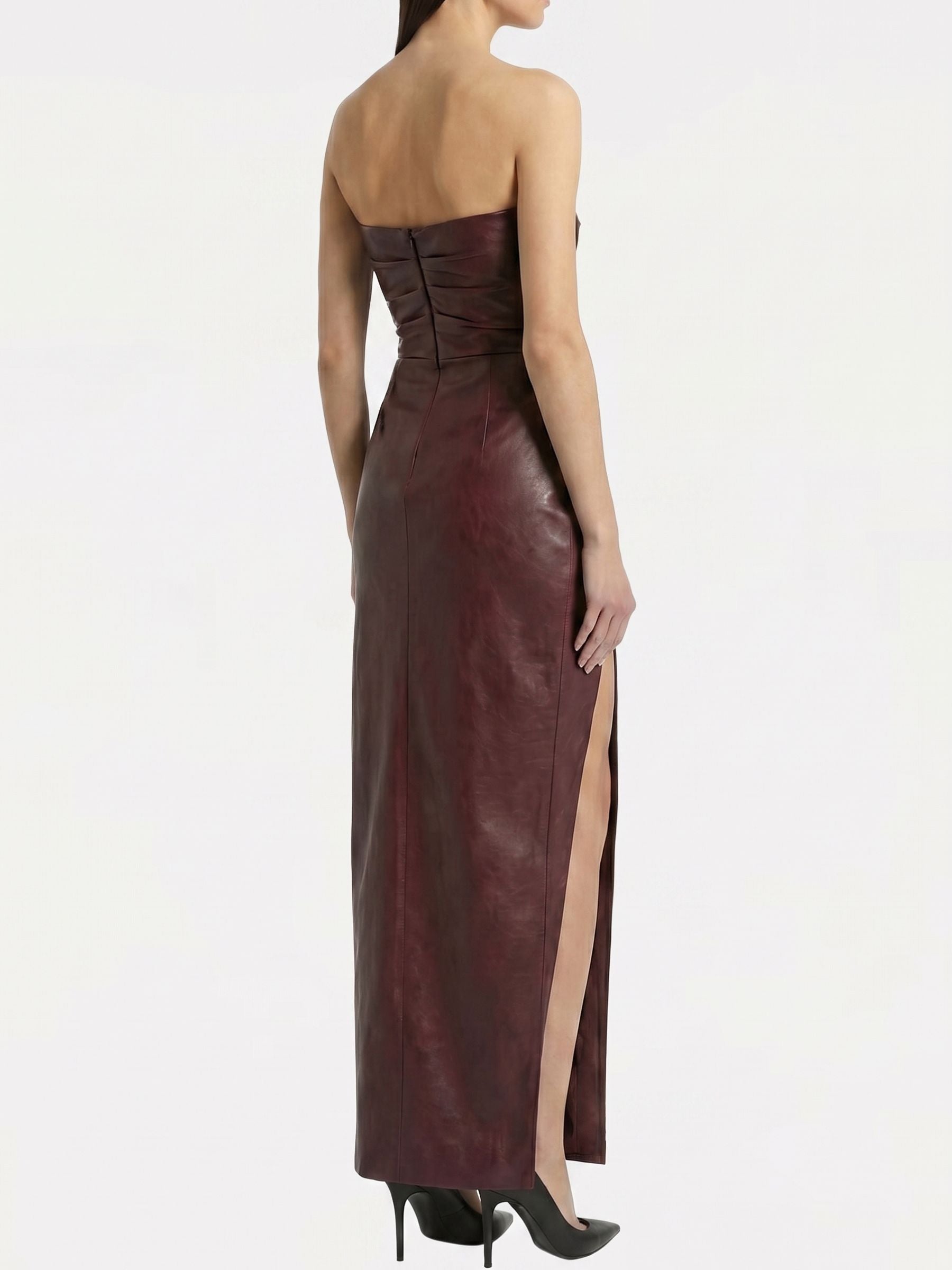 Solenne Vestido Vino tinto zvcolor:vino-tinto