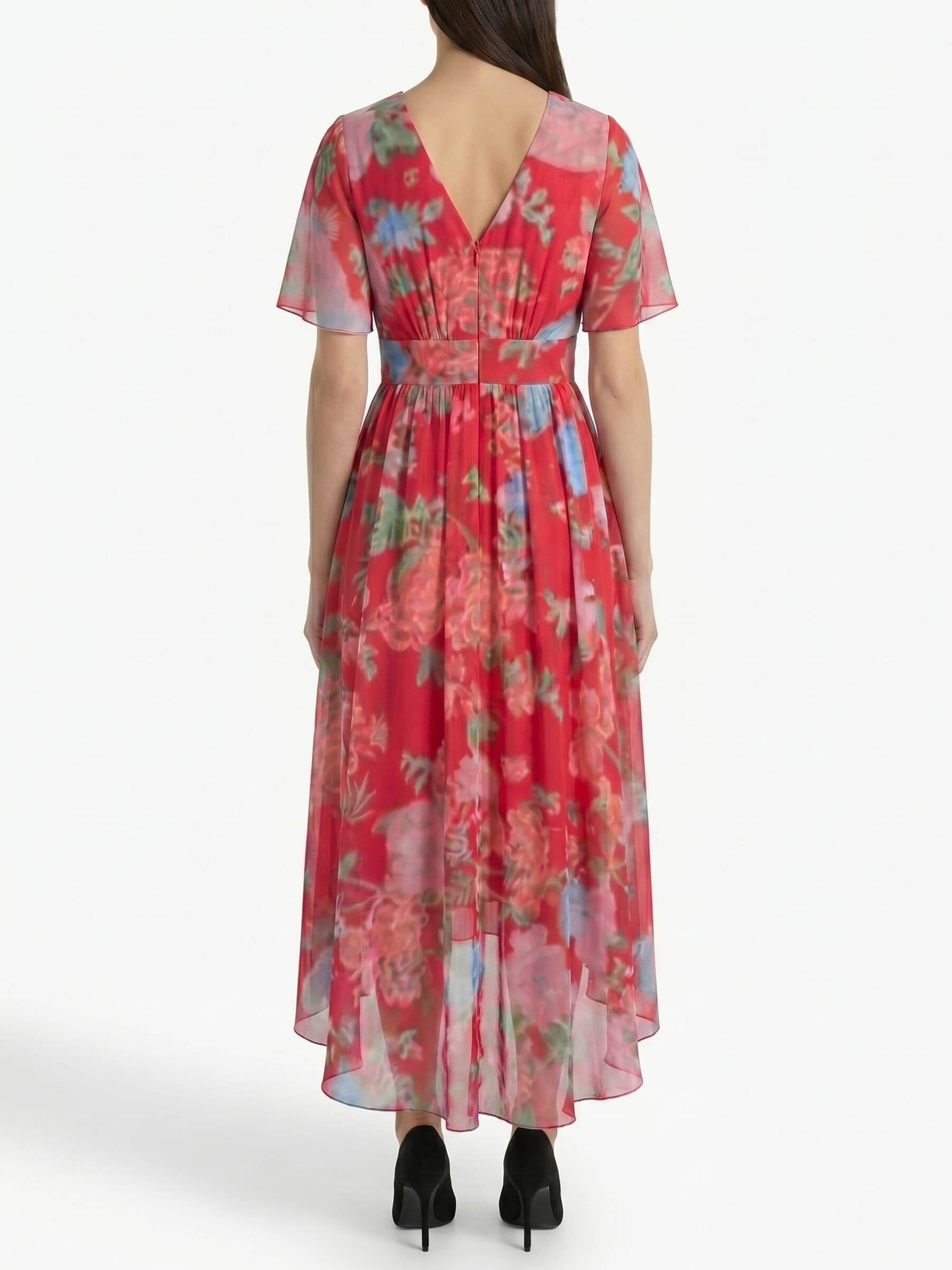 Valentina™ – Vestido Midi Floral en Gasa