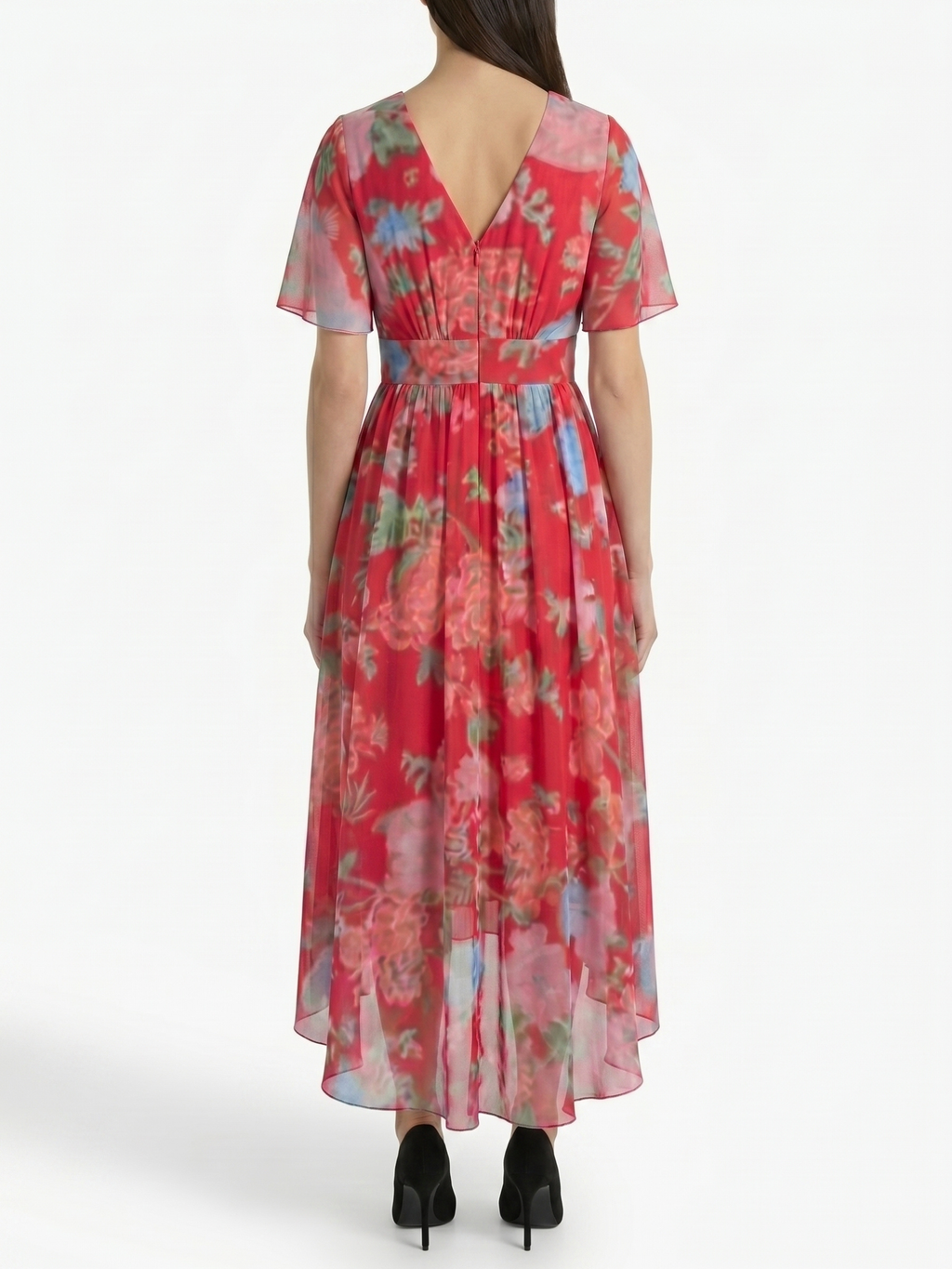 Valentina™ – Vestido Midi Floral en Gasa