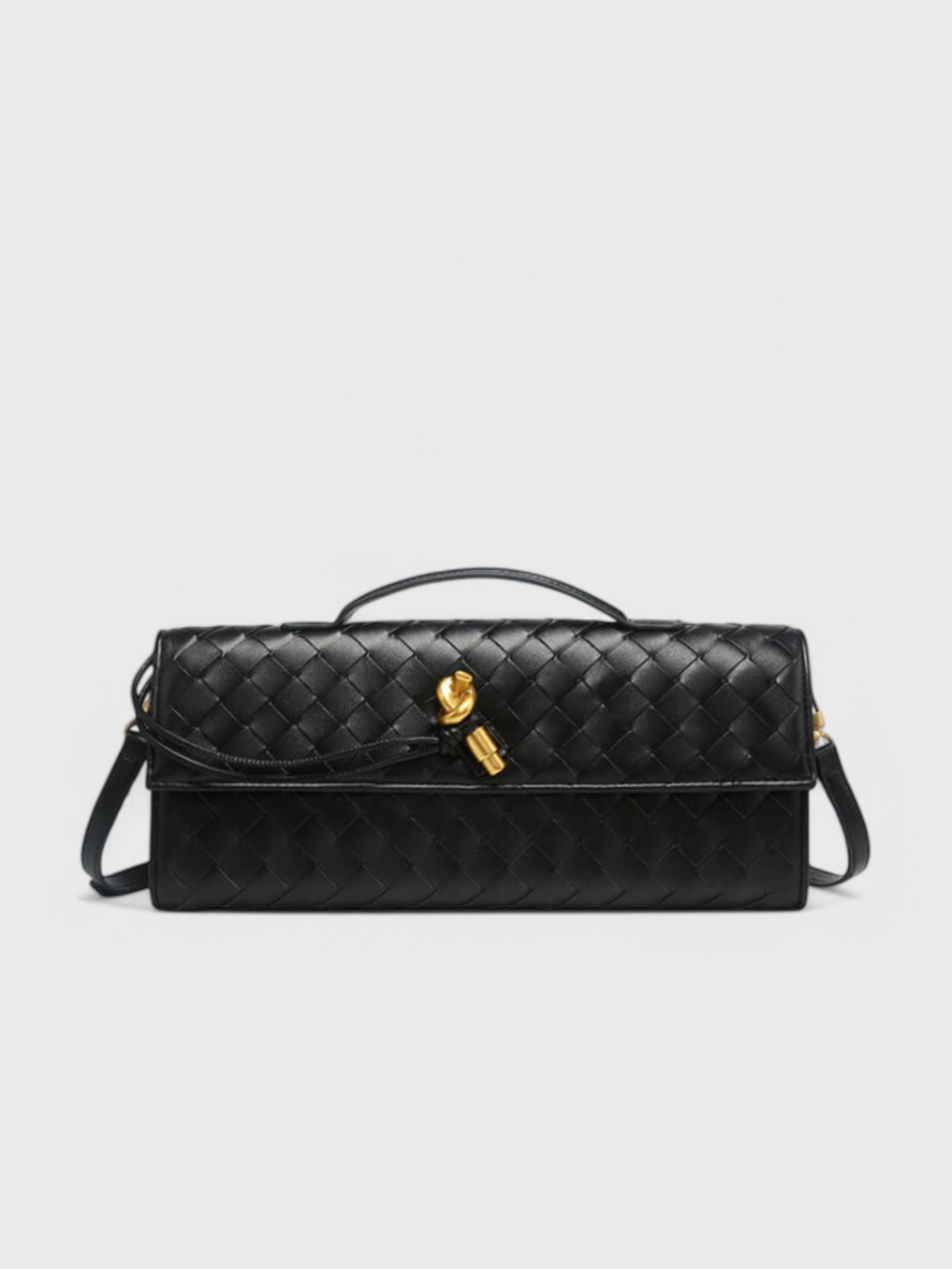 MELANIE™ | Clutch con Detalle de Nudo Dorado