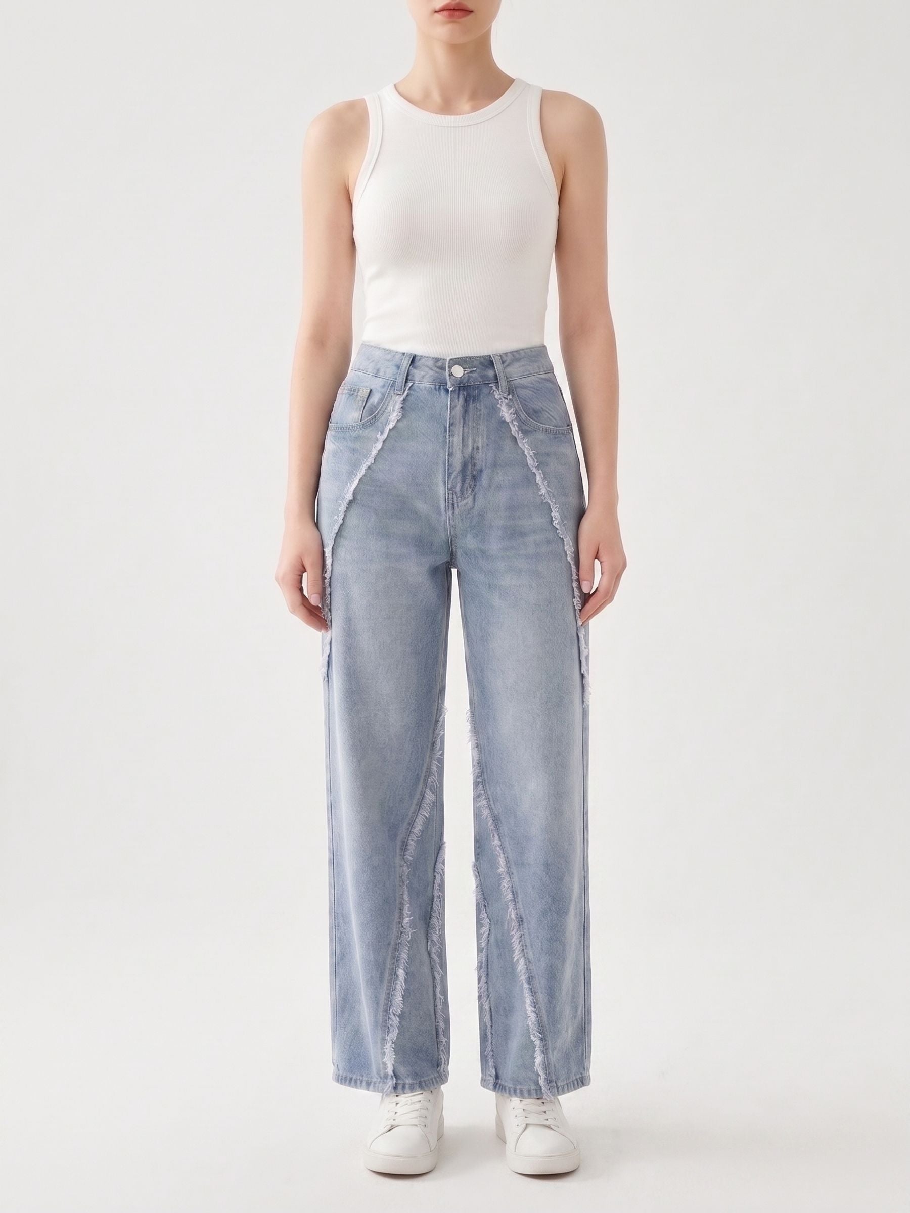 Bruna Jean Wide Leg Azul vintage zvcolor:azul-vintage