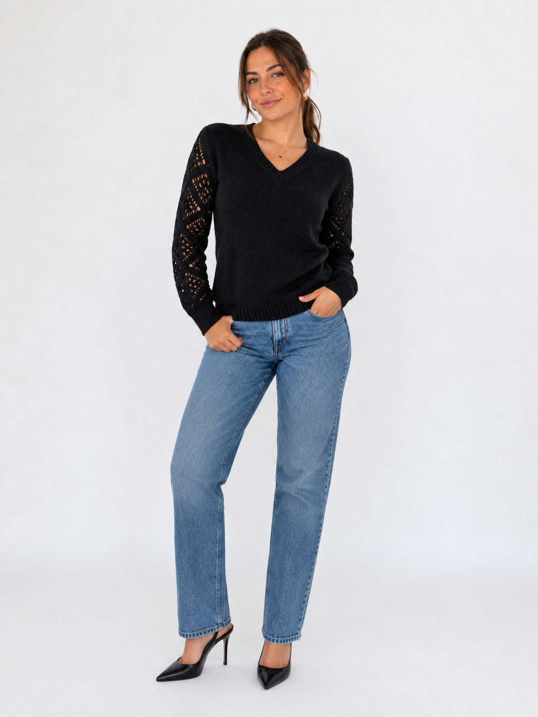 Rosa Jersey Beige zvcolor:negro