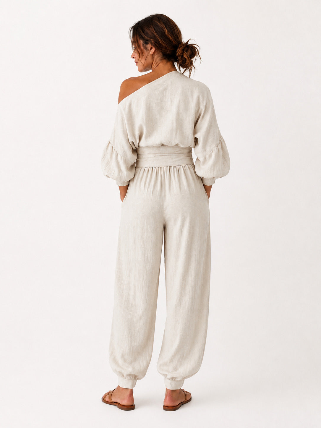 Elara™ | Conjunto Lino Blusa