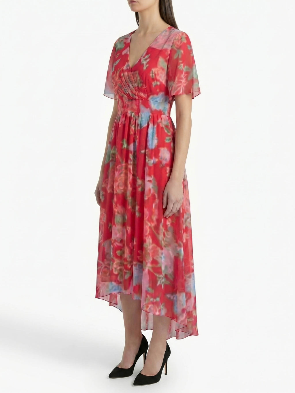 Valentina™ – Vestido Midi Floral en Gasa