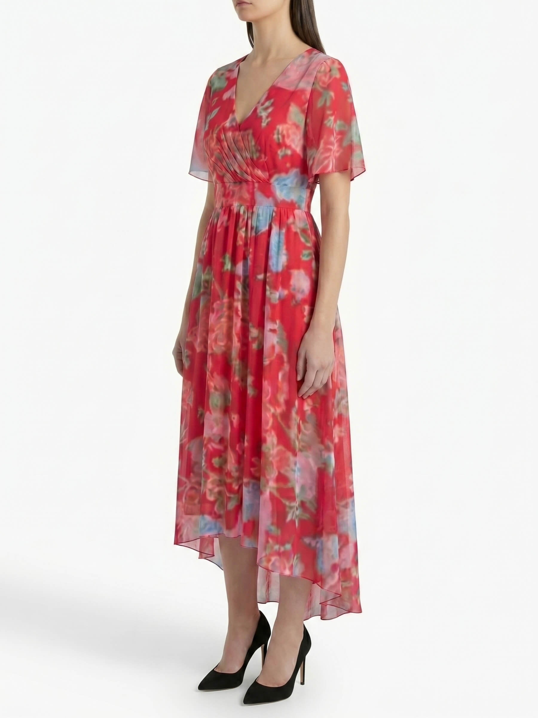 Valentina™ – Vestido Midi Floral en Gasa