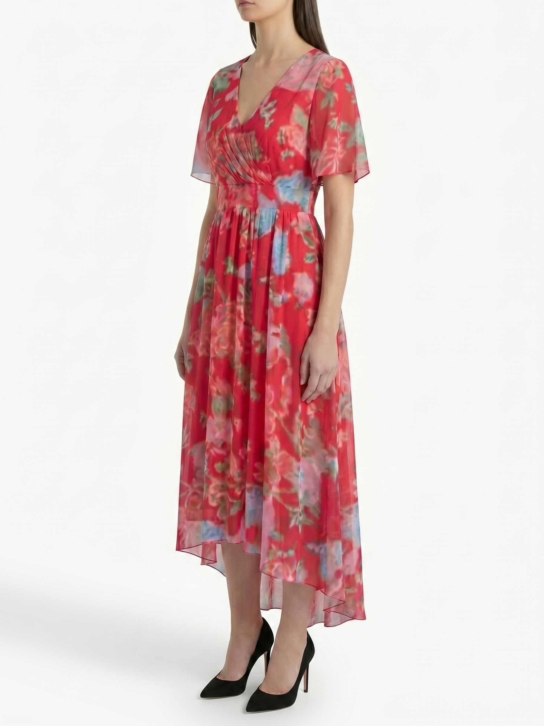 Valentina™ – Vestido Midi Floral en Gasa