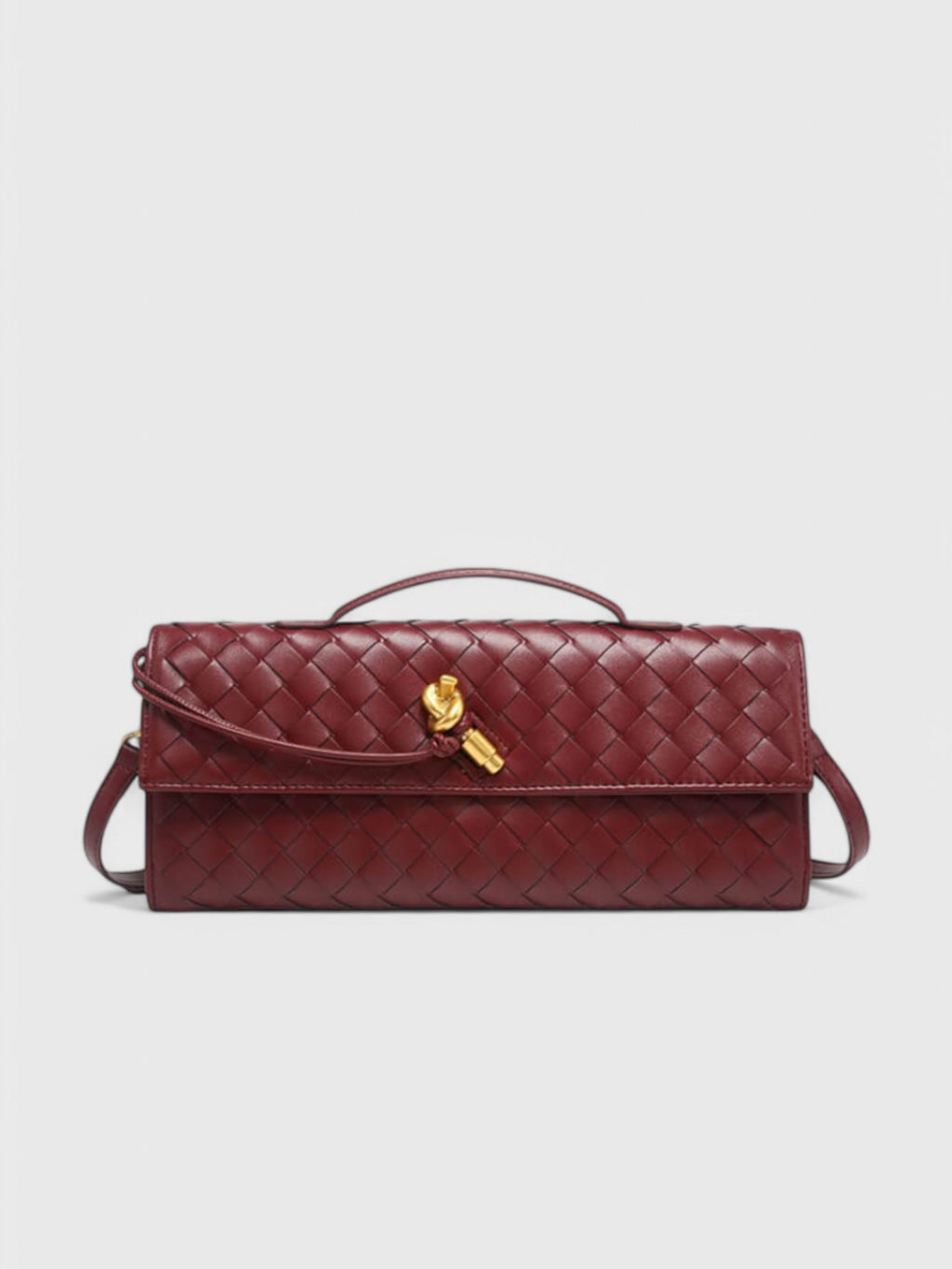 MELANIE™ | Clutch con Detalle de Nudo Dorado