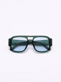 Blanca™ | Gafas de Sol Aviador Verde Botella