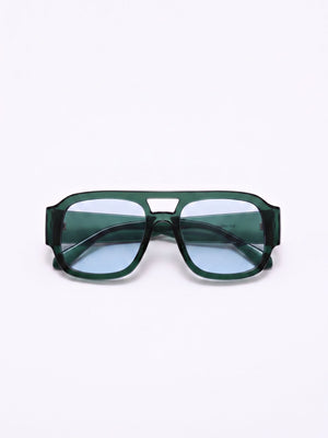 Blanca™ | Gafas de Sol Aviador Verde Botella