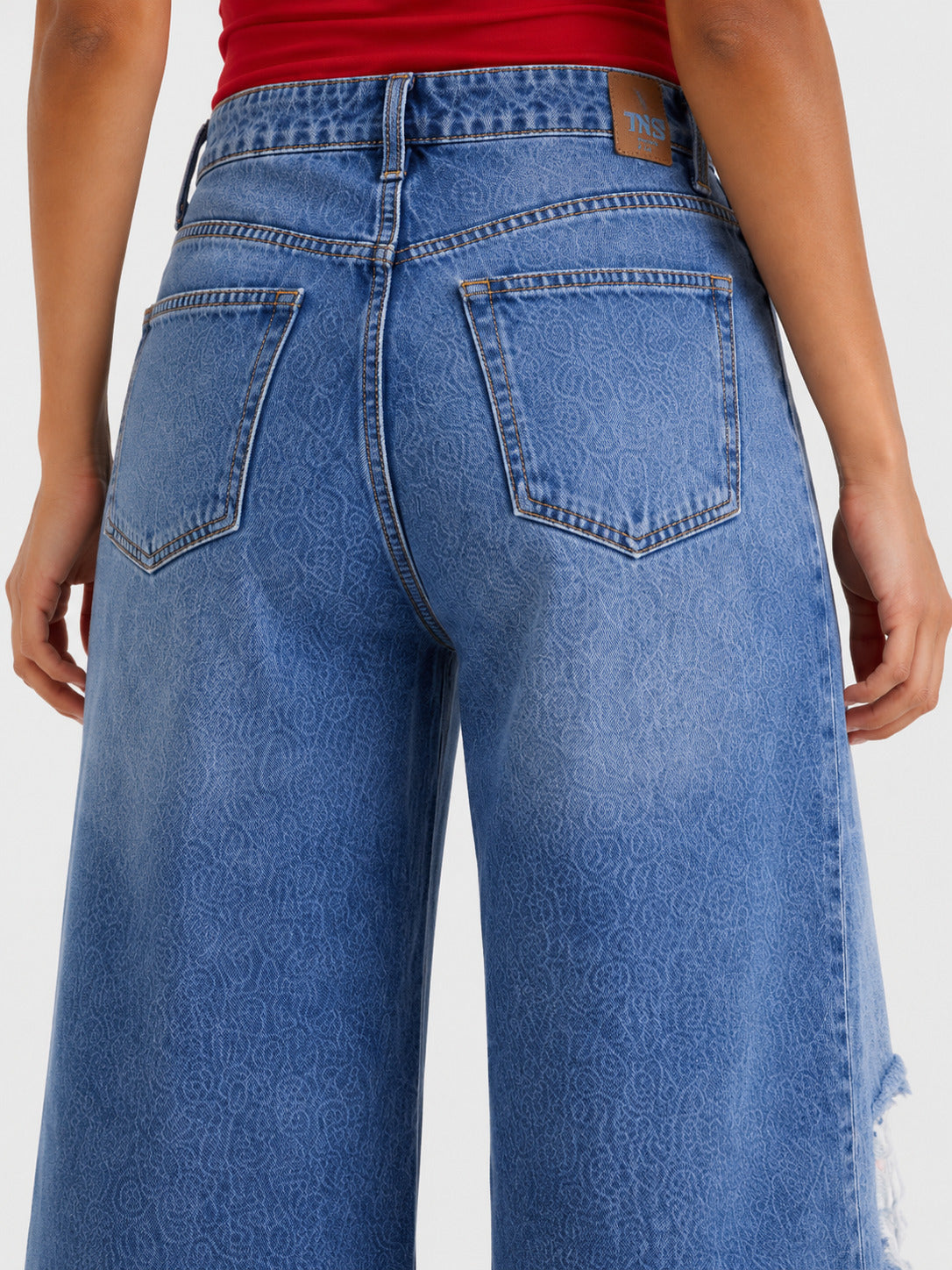 Alba™ Jean Wide Leg Azul Roto