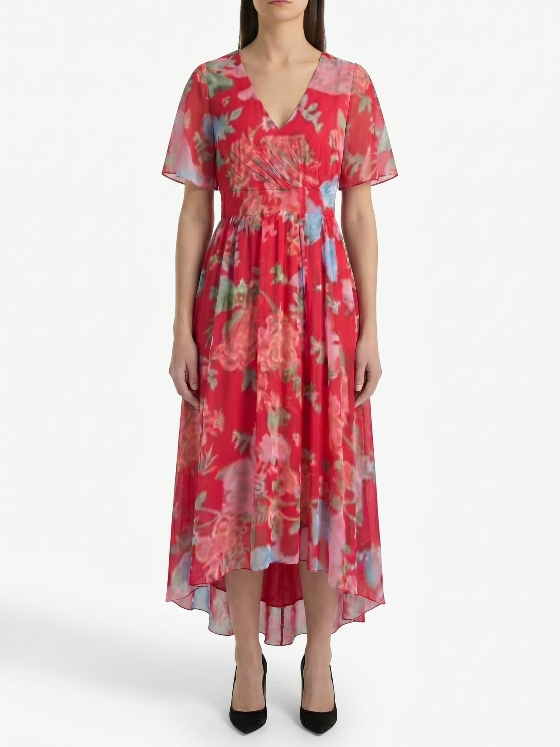 Valentina™ – Vestido Midi Floral en Gasa