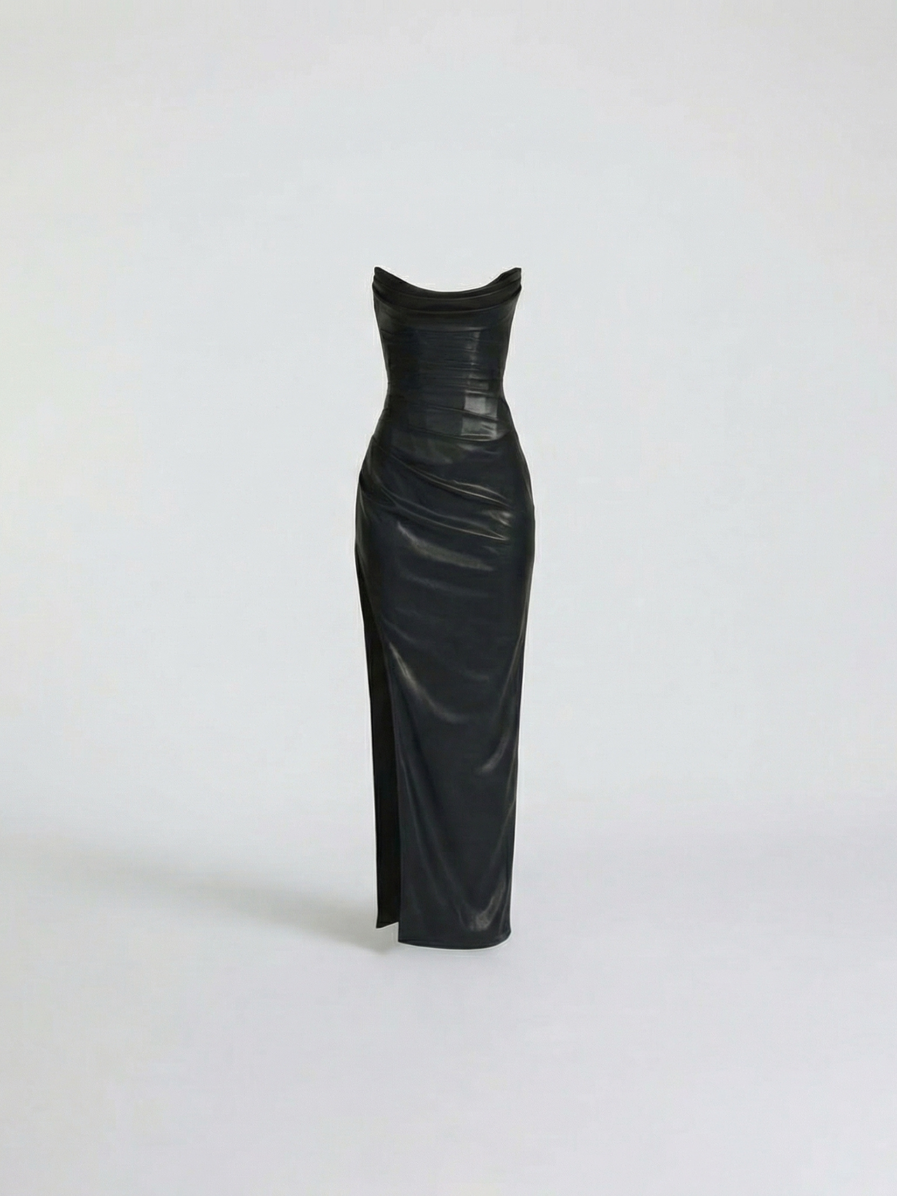 Solenne™ | Vestido efecto piel con abertura