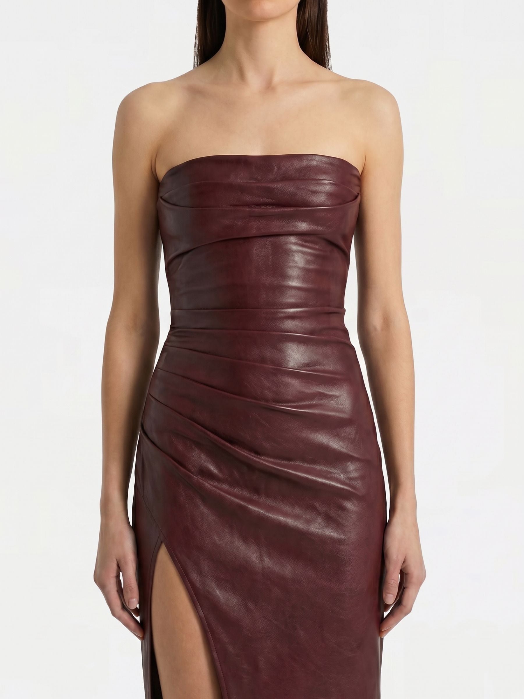 Solenne Vestido Vino tinto zvcolor:vino-tinto